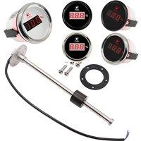 Cars 52mm Digital Fuel Level Meters 0-100% Show 100 150 200 250 300 350 450mm Fuel Level Sensors 0-190ohm or 240-33ohm Senders