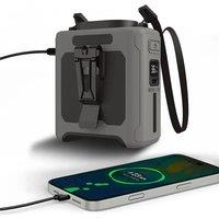 Waist Clip Fan Portable Mini Hanging Neck Fan USB RechargeableFan Small Outdoor Camping Sports WaistFan with Power Bank LED