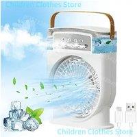 3 in 1 Portable Fan Air Conditioner Humidifier Cooling USB Fan Air Cooler LED Night Light Water Mist Humidification Fans