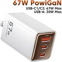 Toocki 67W GaN USB C Charger Fast Charging for iPhone 16 15 14 Pro Max Type C Charger for Macbook Tablet Smasung S24 Xiaomi POCO