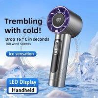 Portable Turbo Long-lasting High-speed Fan 100 Wind Speed ??Adjustable USB Rechargeable Mini Outdoor Handheld Portable