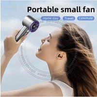 Mini Handheld Turbo Fan with Led Display and 100 Wind Speed Adjustment Long-lasting High Speed Fan Usb Charging