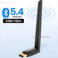 USB Bluetooth 5.4 Adapter 150M Dongle Receiver Transmitter Bluetooth for PC Wireless Mouse Keyboard Music Audio Driver Free
