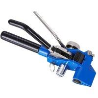 Tie Tightener Tie Cutter Tie Gun Stainless Steel Tie Pliers Clamp Self-Locking Strapping Gun Steel Bundling Tool Pliers