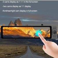 11.26 Rearview Mirror 3 Cameras Dash Cam Recorder 2K UHD Front/Cabin/Rear Camera GPS Tracker 24h Parking Monitor Night Vission