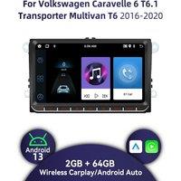2Din Android Radio for VW Volkswagen Caravelle 6 T6.1 Transporter Multivan T6 2016-2020 9 Screen Carplay Car Multimedia Stereo