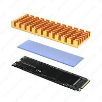 JEYI M.2 2280 SSD Heatsink Aluminum Cooler Multi-version NVMe Radiator with Thermal Pad,Dust Paper for PS5/PC/Laptop