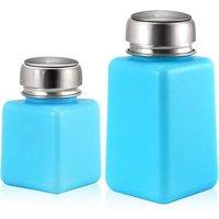 100/200ML Portable Press Empty Liquid Alcohol Bottle Pump UV Gel Nail Polish Cleaner Acetone Water Remover Dispenser Clean Tools