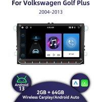 2Din Android Radio for VW Volkswagen Golf Plus 2004-2013 9" Screen Wireless Carplay Car Multimedia Navigation Stereo Autoradio