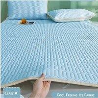 Cool Feeling Mattress Cover Single/Double/Queen Bed Sheet Summer Cool Pad Mat Elastic Band Four Corners Bedspreads