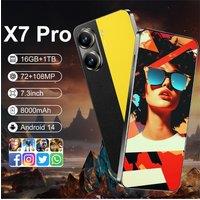 Brand New X7 Pro Smartphone 5G 7.3HD Dual SIM Card 22G+2TB Cell Phone 8000mAh Android Global Version Mobile Phones Cellphones