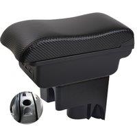 Nissan Livina Armrest box central console storage case driver elbow support carbon fibre