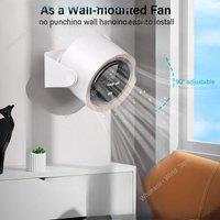 Wireless Wall Fan Portable Air Circulator Fan Rechargeable Wall Mounted Toilet Fan 5400mAh Silent Cordless Desk Air Circulator