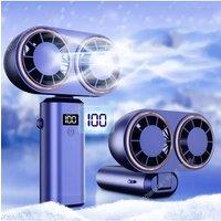 2025 new portable double-head fan, 5 speeds adjustable from 3 to 6 hours of autonomy