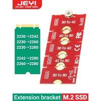 JEYI M.2 NGFF NVME SSD Extension Bracket Transfer 2230/2242/2260/2280 Length Extend Adapter Bracket Card Plate Change Long Size