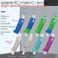 Optical Fiber Connector SC Male-LC Female Fiber Adapter Single Mode / Multimode OM3 OM4 Adapter Flange Coupler