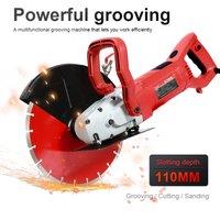 Electric Slotter High Power Handheld Cutting Machine Reinforced Concrete Cement Horse Pavement Wall Plumbing Wire Groove Machine