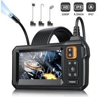 Industrial Endoscope Camera 1080P 4.3 Inch IPS Single Lens Pipe Car Inspection Camera with 8mm IP67 Waterproof 8 LEDs