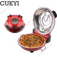 Electric Pizza Oven Ceramic Stone Plate Baking Pan Handmade Italian Pizza Machine 31cm Diameter Frozen Bread Pizza Defrost Grill