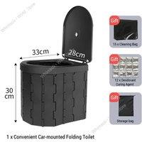 Portable Toilet for Camping Convenient Car-mounted Folding Toilet for Travel Adult Children and Elderly Portable PottyOdor-proof