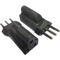 1PCS Black Italy Male Plug to USA AC Nema 5-15R Female Power Adapter Plug Canada Japan US 3 Prong to Italy travel Adapter Plug