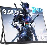 UPERFECT 16 2.5K 240Hz Portable Gaming Monitor Laptop Display With Adjustable Stand Type-C HDMI IPS Eye Care External Screen