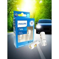 Philips LED T10 W5W Ultinon Pro6000 4000K 6000K White Bright Car Interior Lamps Turn Signal No Flash Flickering Error Free