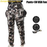 Cooling Fan Clothes for Summer - Portable Air Conditioning pants with USB Fan