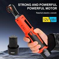12V/18V Ratchet Impact Drill Electric Wrench Cordless Electric Screwdriver Remover 3/8"Angle Screwdriver Auto Repair Tools