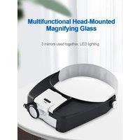 Head-Mounted Magnifying Glasses High-Power HD Repair Special for Mobile Phone Circuit Board Watch Clock with Light