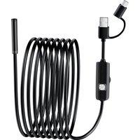 Endoscope Camera Android Type C PC 7MM USB Waterproof Borescope Camera for Car Scenarios 1-10m Car Inspection 6 Led Lights