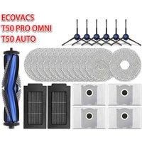 ECOVACS T50 PRO OMNI / T50 AUTO / DDX67 Robot Vacuum Cleaner Accessories Main Side Brush Hepa Filter Mop Cloth Dust Bag Parts