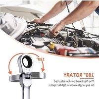 15PCS Adjustable Ratchet Wrench Kit Chrome Vanadium Steel Labor-Saving Torque Spanner Socket Set For Car Repair Hand Tools