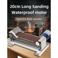 Mini Belt Sander 50*533mm Electric Polishing Machine Waterproof Benchtop Sander Sharpener for Knives Cutter Edges Sharpener