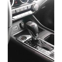 For Nissan LHD Teana Kicks Sylphy Patrol Carbon Fiber ABS Style Gear Shift Knob Cover Lever Stick Head Car Accessories Auto Trim
