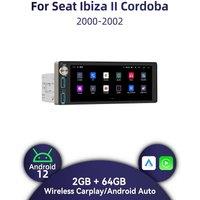 Wireless Carplay Autoradio 6.86 Screen 1Din Radio Android Car Multimedia for Seat Ibiza 2 II Cordoba 2000-2002 Stereo GPS WIFI