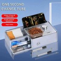 New 3-in-1 Automatic Cigarette Machine Electric Cigarette Smart Sensor Injector Tobacco Filled 5.5/6.5/8mm Round Tube, Tweezers
