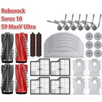 Roborock Saros 10 / S9 MaxV Ultra Robot Vacuum Accessorie Main Side Brushe Mop Cloth HEPA Filter Dust Bag Spare Parts