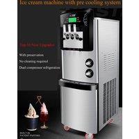 Ice Cream Production Machines Ice Cream Maker Automatique Machine With Air Pump Double Compressor Pre Cooling 3 Soft Serve