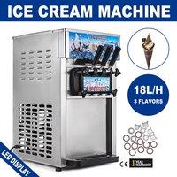 Commercial Tabletop Soft Ice Cream Machine High Output Three Flavors Stainless Steel Commercial Electric
