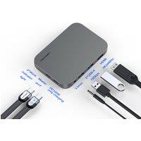 Docking Station M.2 SSD Enclosure USB3.0 10Gbps Magnetic USB C Hub Splitter Type C to HDMI Adapter 4K60Hz PD100W M2 NVMe 5 in 1