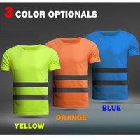Night Work Reflective Safety Shirt Clothing Quick Drying Short Sleeved T-shirt Protective Clothes For Construction Workwear
