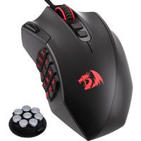 Redragon M921 MMO Gaming Mouse 12400 DPI High Precision Wired RGB Mice 18 Programmable Buttons, 12 Side Macro Keys
