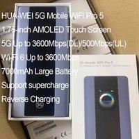 New HUA WEI 5G Mobile WiFi Pro 5 E6888-982 7000mAh Type-C WiFi 6 AX3600 Hotspot 5G NSA SA 4G LTE CAT6 Sim Card Outdoor MiFi