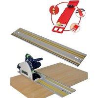 Track Saw Guide Rail Aluminum Extruded Guided Rails for Circular Saw Track Repeatable Rip Cuts & Optimized Bevel & Straight Cuts