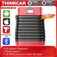 THINKCAR BD6 Auto obd2 Scanner All System Diagnostic Tool for iOS&Android, 5 Reset Service Code Reader for All Cars Free Update
