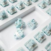 TTC Silent Bluish White Switch HiFi Sound 3Pin Tactile SMD RGB 42g For Mechanical Keyboard Mute Switches Dual Gold Plated Spring