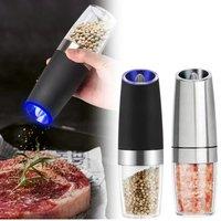 Electric Automatic Mill Spice Salt and Pepper Grinder Gravity LED Light Adjustable Coarseness Kitchen Steak Tool Sets