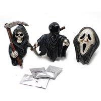 3pcs Grim Reaper statue car plug-in - 2.56 inch Halloween car air freshener clip indoor fragrance tablets decoration rack