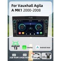 Carplay Head Unit GPS BT WIFI Android Auto Android Car Multimedia 2Din Radio for Vauxhall Agila A MK1 2000-2008 7" Screen Stereo